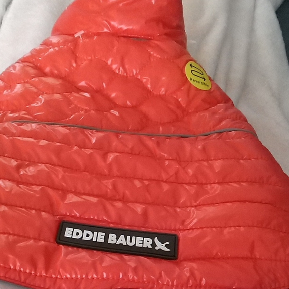 Eddie Bauer Bright Orange Quilted Packable Jacket